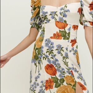 Reformation Floral Puff Sleeve Dress